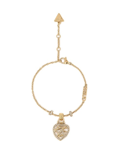 GUESS HEART CAGE Bracelet with heart yellow gold - Bracelets