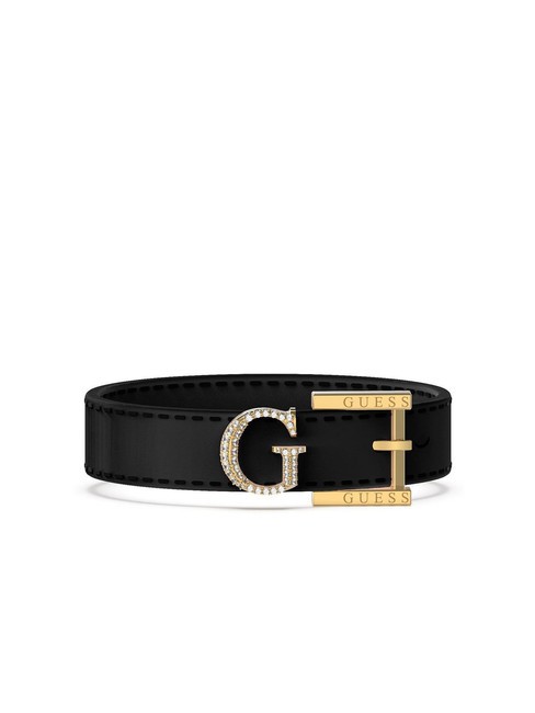 GUESS G KELLY Leather bracelet yellow gold/black - Bracelets