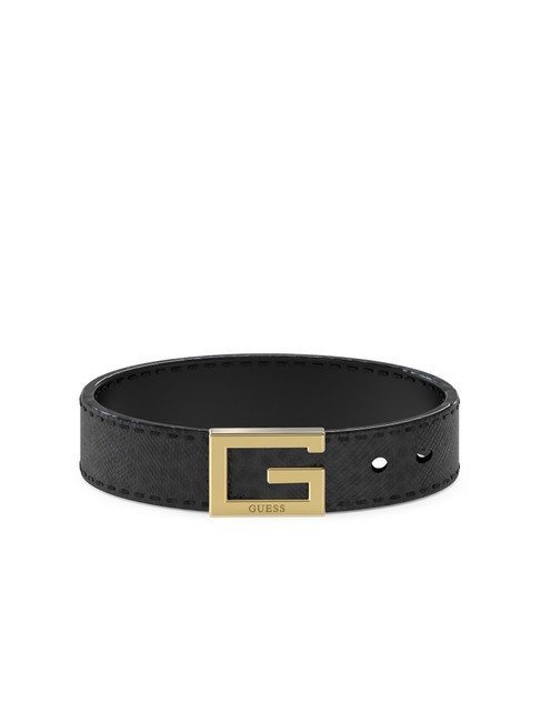 GUESS G KELLY Leather bracelet yellow gold/black - Bracelets