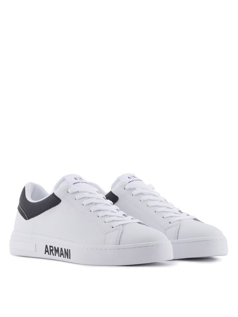 ARMANI EXCHANGE A|X Men's Leather Sneakers MULTICOLOR / OP.WHITE + BLACK - Men’s shoes