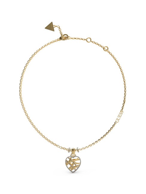 GUESS HEART CAGE Pendant Necklace yellow gold - Necklaces