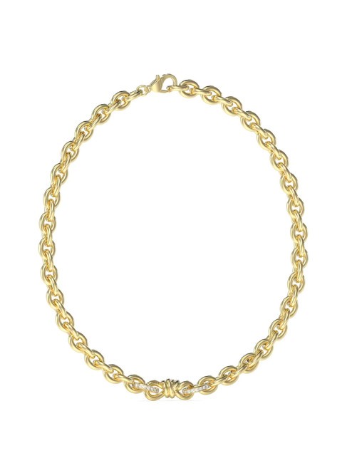GUESS MODERN LOVE Chain link necklace with knot yellow gold - Necklaces