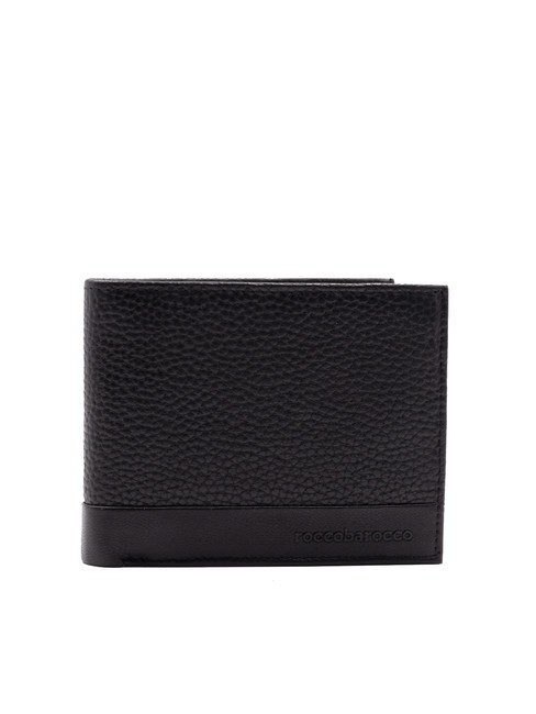 ROCCOBAROCCO ROBERT 8cc Hammered Leather Wallet black - Men’s Wallets