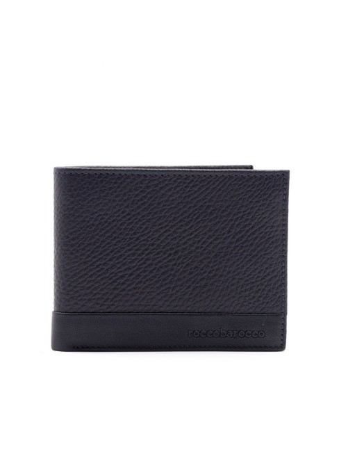 ROCCOBAROCCO ROBERT 8cc Hammered Leather Wallet blue - Men’s Wallets