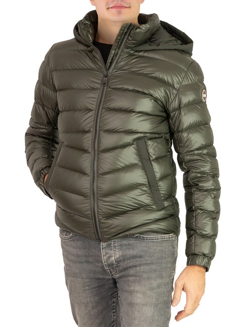COLMAR BLAZE Bimaterial down jacket with hood volcano-volcano - Men's down jackets