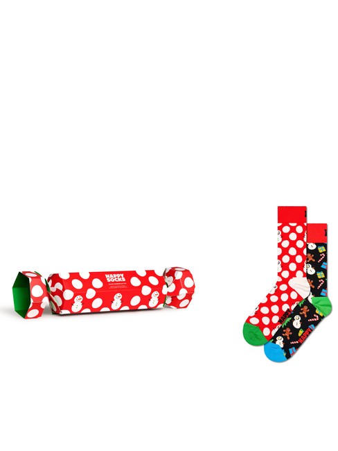 HAPPY SOCKS BIG DOT SNOWMAN Gift set socks 2 pairs multicolor - Men's Socks