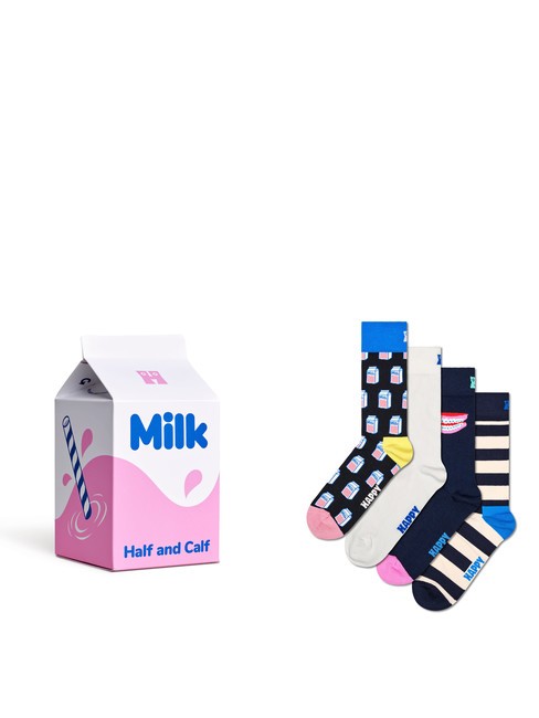 HAPPY SOCKS MILK CARTON Gift set socks 4 pairs white - Unisex Socks
