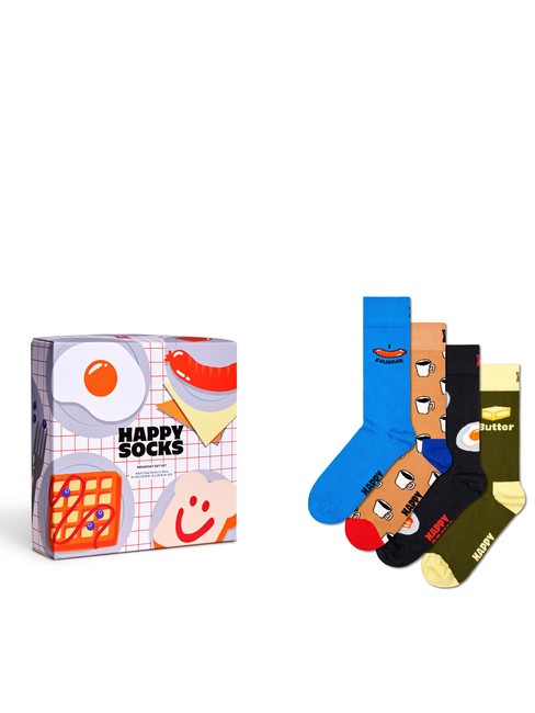 HAPPY SOCKS BREAKFAST Gift set socks 4 pairs blue - Unisex Socks