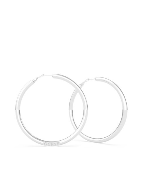 GUESS DREAM & LOVE Large hoop earrings SILVER - Earrings