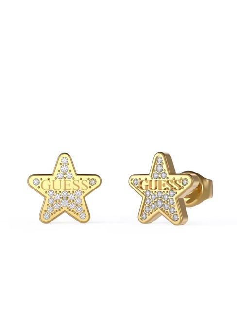 GUESS STUDS PARTY Star earrings with crystals yellow gold - Earrings
