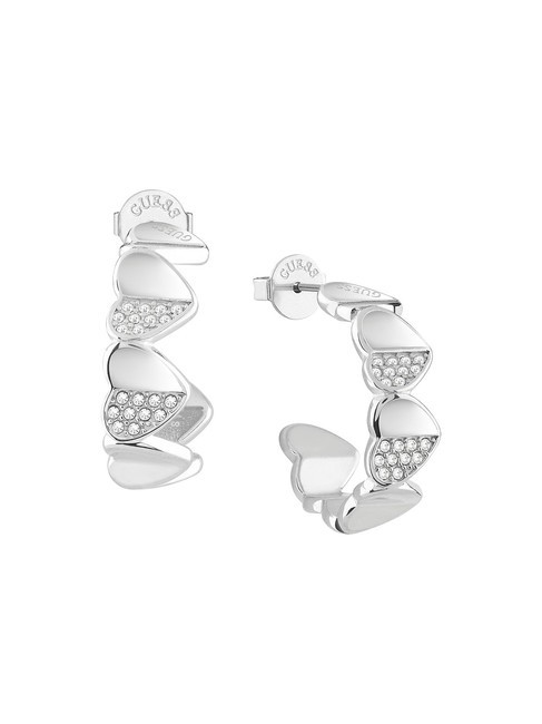 GUESS LOVELY GUESS Semicircle heart earrings SILVER - Earrings