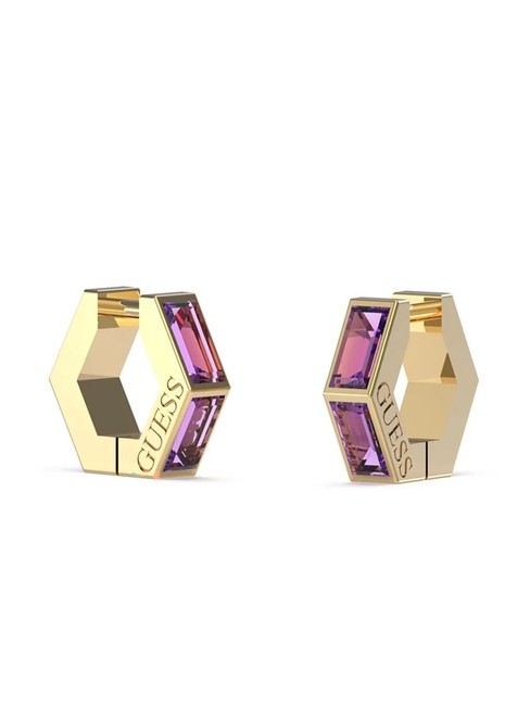 GUESS HUGGIE ME Crystal earrings ylw gold/l.amethyst - Earrings
