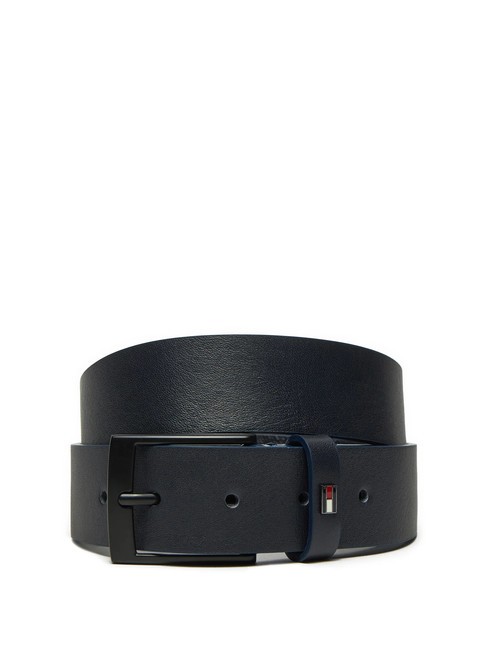 TOMMY HILFIGER ADAN Leather belt space blue - Belts