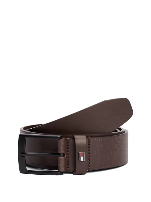 TOMMY HILFIGER ADAN Leather belt Brown - Belts