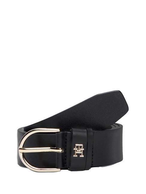 TOMMY HILFIGER ESSENTIAL EFFORTLESS Leather Belt Made in Italy black - Belts