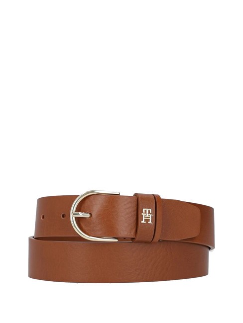 TOMMY HILFIGER ESSENTIAL EFFORTLESS Leather Belt Made in Italy cognac - Belts
