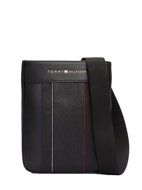 TOMMY HILFIGER TH FOUNDATION Flat bag black - Over-the-shoulder Bags for Men