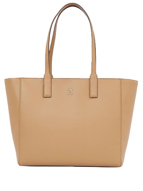 TOMMY HILFIGER TH SOFT LOGO Shopping Bag safari canvas - Women’s Bags