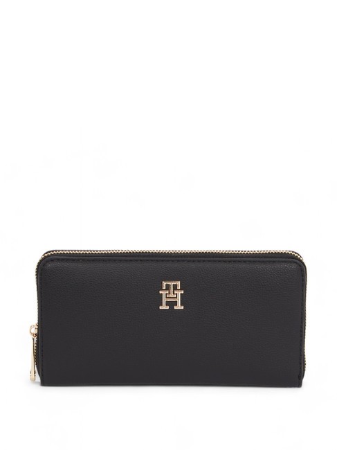 TOMMY HILFIGER TH SOFT LOGOTAPE Zip Around Wallet black - Women’s Wallets