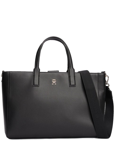 TOMMY HILFIGER TH SOFT LOGOTAPE Handbag, with shoulder strap black - Women’s Bags