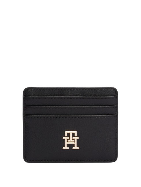 TOMMY HILFIGER TH SOFT LOGOTAPE Flat card holder black - Women’s Wallets