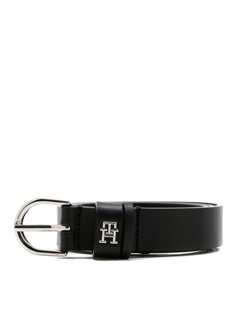 TOMMY HILFIGER ESSENTIAL EFFORTLESS Leather belt black - Belts