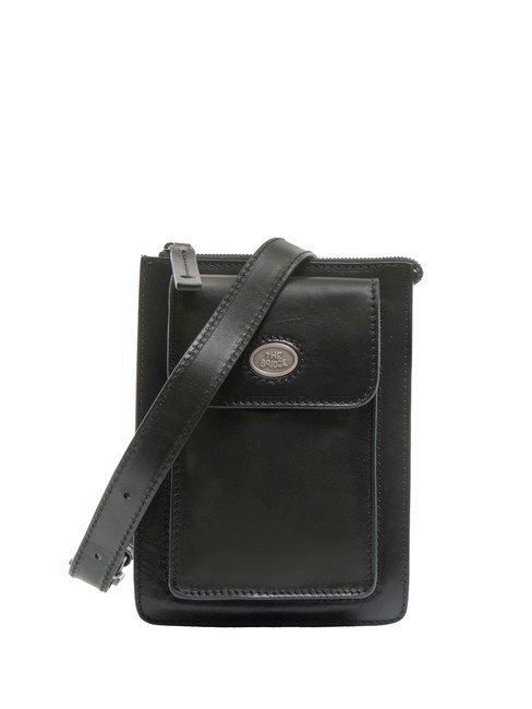 THE BRIDGE STOUO Mini smartphone shoulder bag Black - Over-the-shoulder Bags for Men