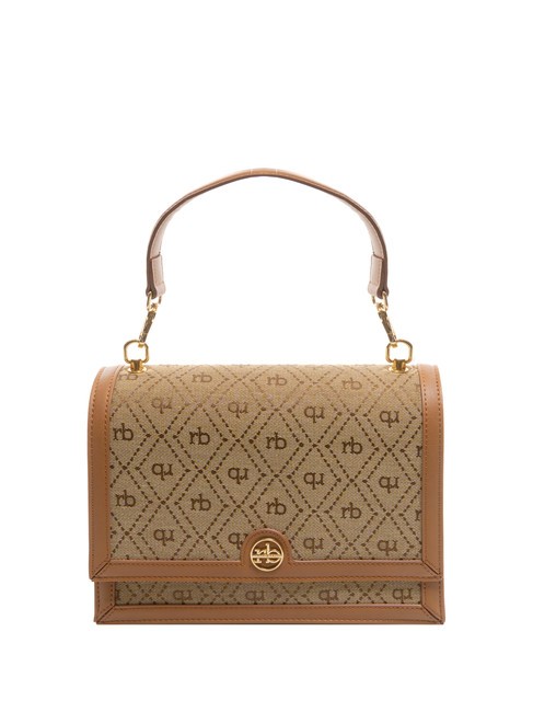 ROCCOBAROCCO FRIDA Jacquard fabric briefcase bag natural - Women’s Bags