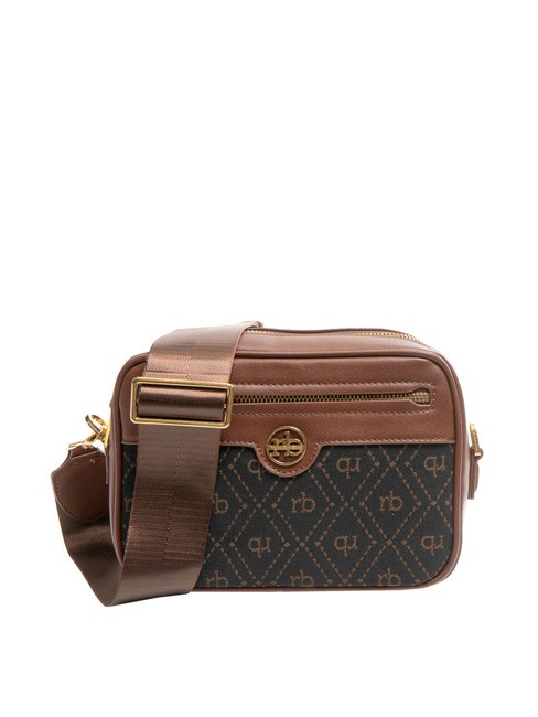ROCCOBAROCCO FRIDA Jacquard camera case bag chocolate - Women’s Bags