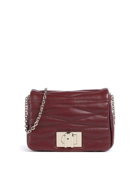 FURLA 1927 Mini leather shoulder bag Red currant - Women’s Bags