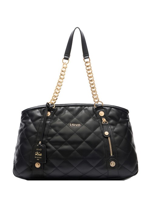 LIUJO KATE Quilted bag with chain handles BLACK - Women’s Bags