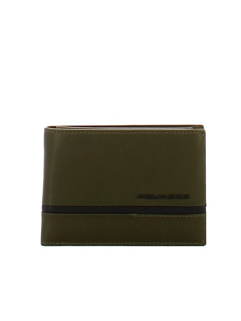 PIQUADRO W117 Men's leather wallet GREEN - Men’s Wallets