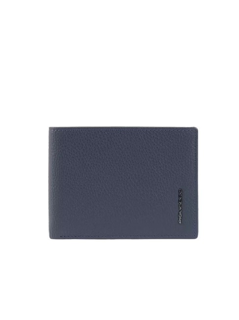 PIQUADRO MODUS RESTYLING Leather wallet with 8 card slots blue - Men’s Wallets