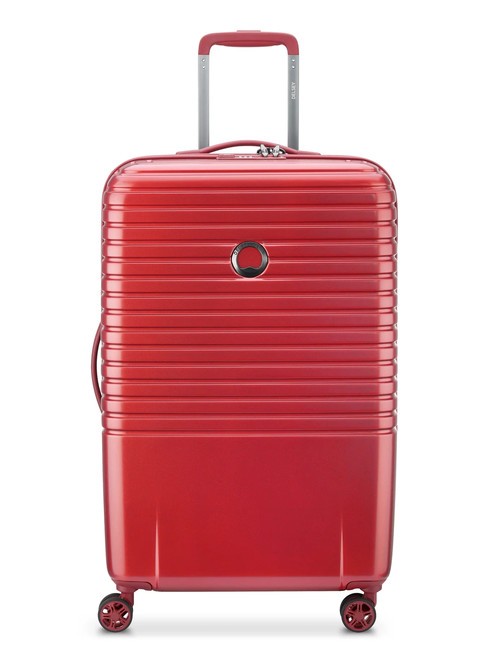 DELSEY CAUMARTIN PLUS  Large size trolley with 4 double wheels red - Rigid Trolley Cases