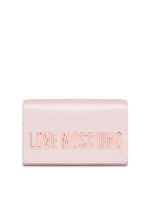 LOVE MOSCHINO BOLD LOVE Clutch with chain shoulder strap powder - Women’s Bags