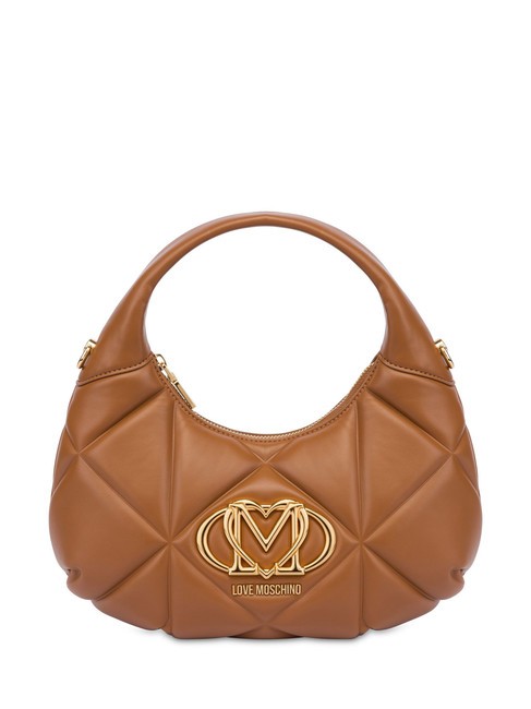 LOVE MOSCHINO GEOMETRIC Shoulder bag with shoulder strap camel - Women’s Bags