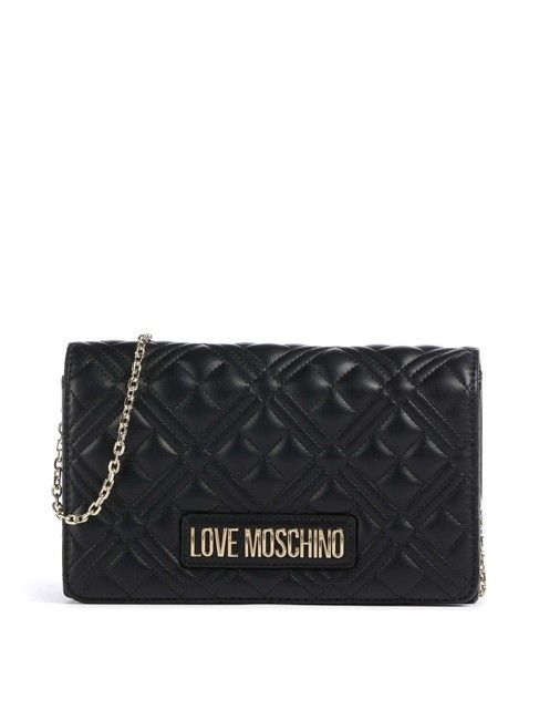 LOVE MOSCHINO QUILTED Shoulder bag with flap Black - Women’s Bags