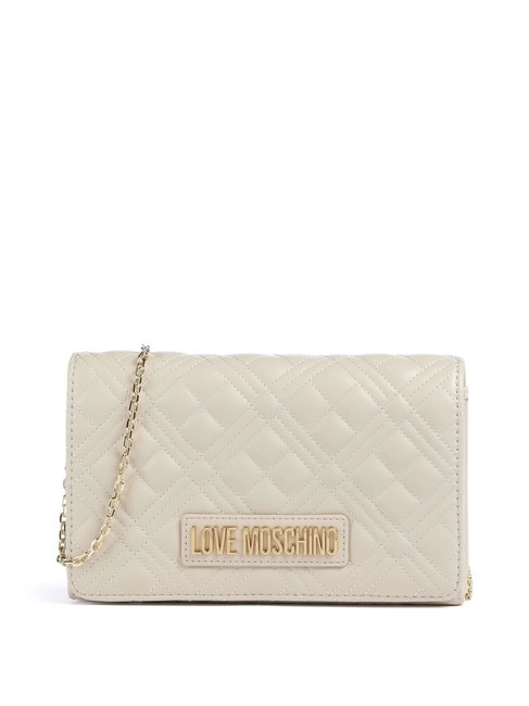 LOVE MOSCHINO QUILTED Shoulder bag with flap ivory - Women’s Bags
