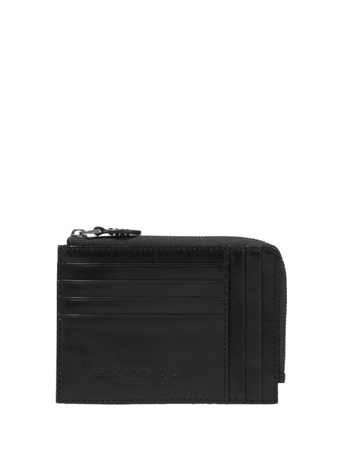 THE BRIDGE DAMIANO  Leather card holder black / dark matte ruthenium - Men’s Wallets