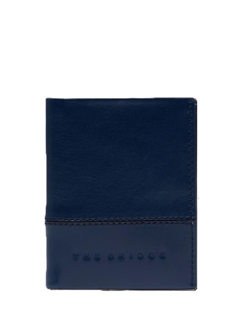 THE BRIDGE DAMIANO Leather Card Holder Wallet deep ocean abb. matte dark ruthenium - Men’s Wallets