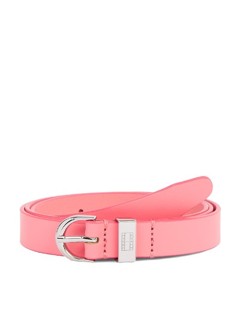 TOMMY HILFIGER TOMMY JEANS Heritage Oval Leather belt preppy pink - Belts