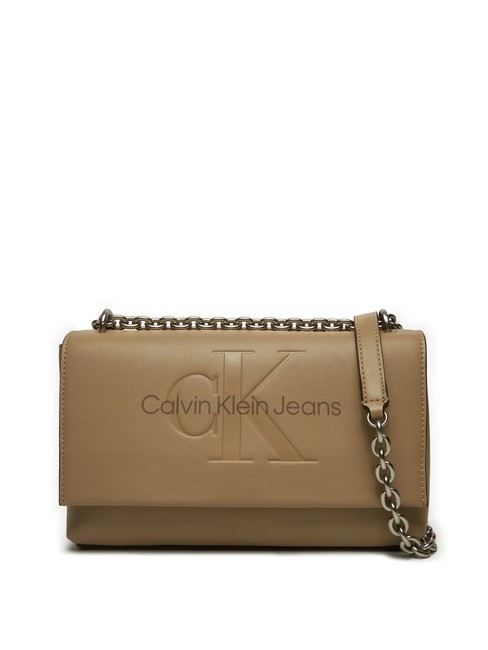 CALVIN KLEIN SCULPTED Convertible Shoulder/cross body bag crockery - Women’s Bags