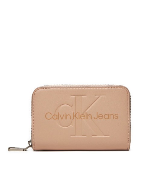 CALVIN KLEIN SCULPTED Zip around wallet rose dust - Women’s Wallets