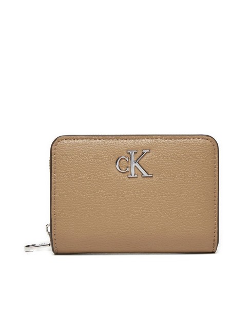 CALVIN KLEIN CK JEANS MINIMAL MONOGRAM  Medium zip around wallet crockery - Women’s Wallets