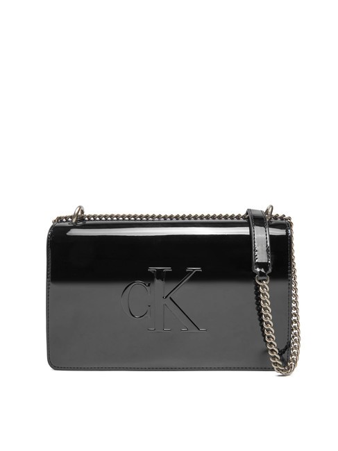 CALVIN KLEIN SCULPTED Patent leather convertible bag pvh black - Women’s Bags