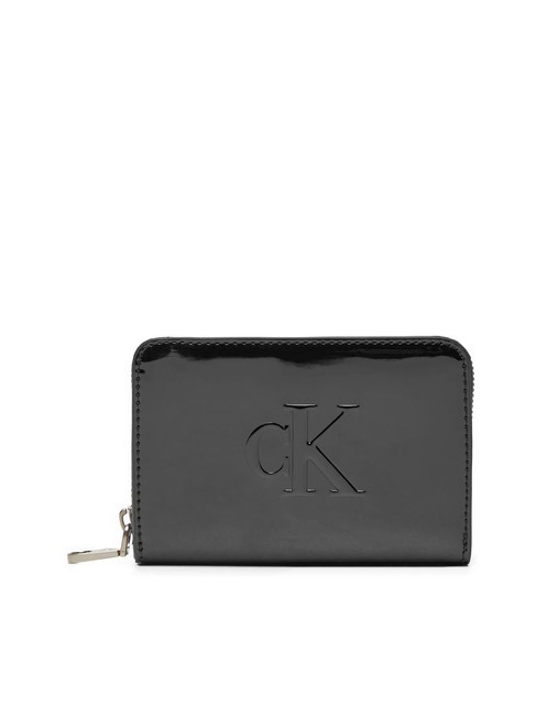 CALVIN KLEIN SCULPTED Medium wallet with patent effect pvh black - Women’s Wallets