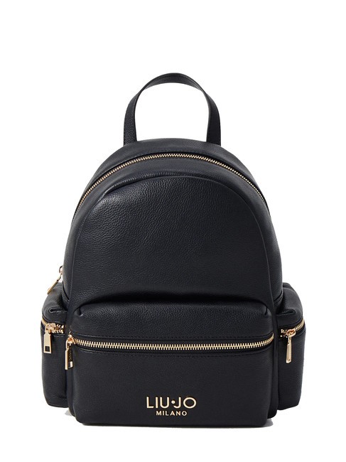 LIUJO EVRIM Backpack with pocket and studs BLACK - Women’s Bags