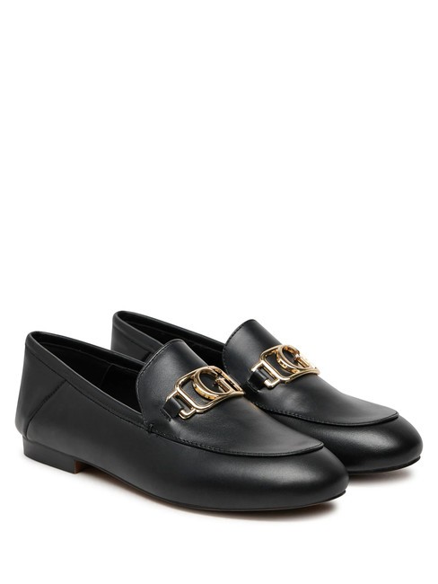 GUESS MARTYNAS  Leather moccasins BLACK - Women’s shoes