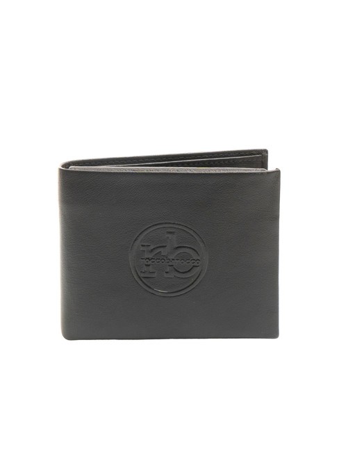 ROCCOBAROCCO ROUND Leather wallet with flap dark brown - Men’s Wallets