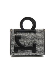 ROCCOBAROCCO ICONIC WOOL Tote bag with shoulder strap black/white - Women&rsquo;s Bags - 1